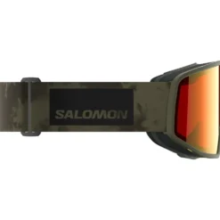 Maschera Salomon Sentry Pro Olive Night Sigma Photo Poppy Red