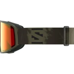 Maschera Salomon Sentry Pro Olive Night Sigma Photo Poppy Red