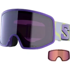 Maschera Salomon Sentry Pro Ultra Violet Qst Sigma Sky Blue + Sigma Light Blue