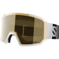 Maschera Salomon S/View 3 Access White Flash Gold