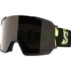 Maschera Salomon S/View 3 Black Yellow Multilayer Black