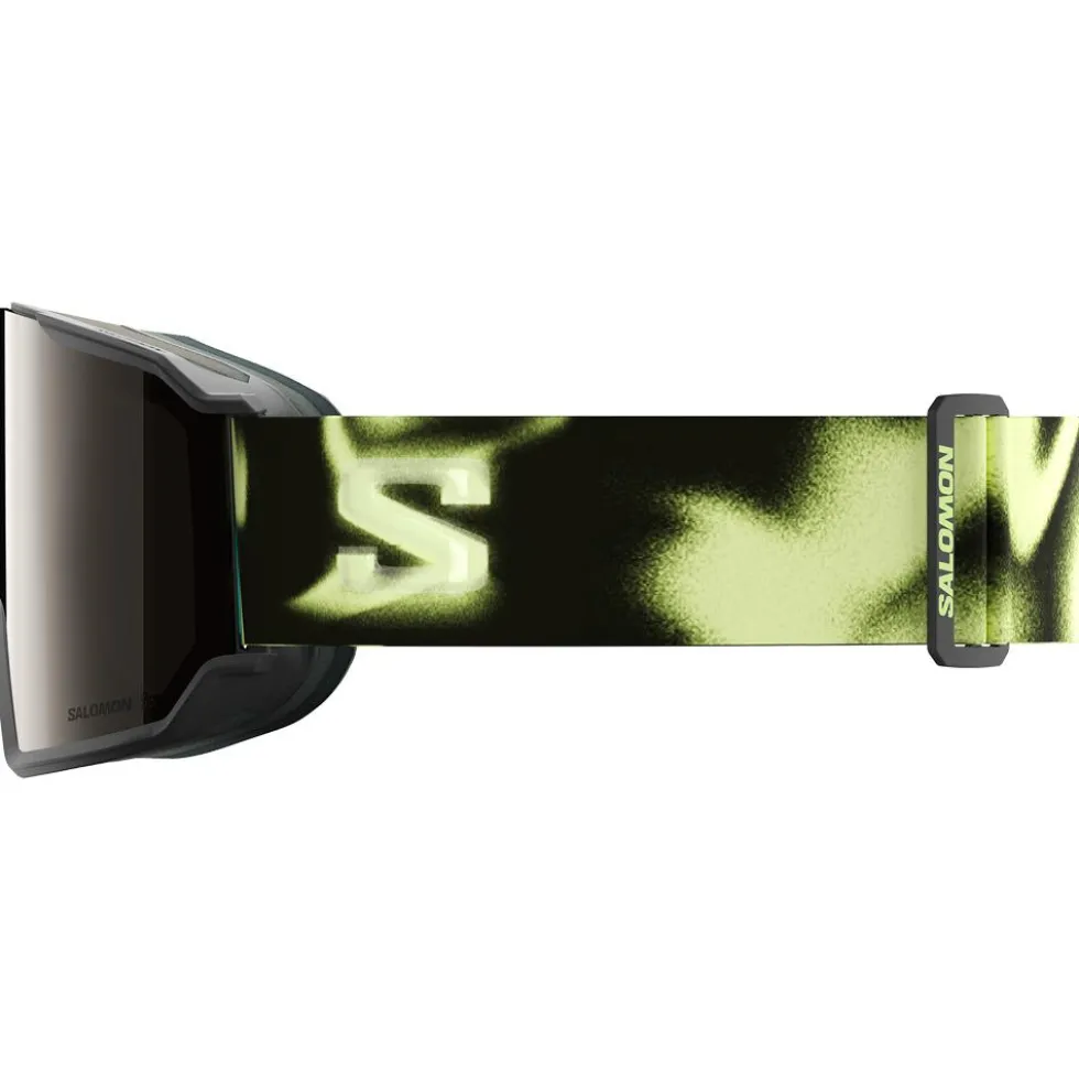 Maschera Salomon S/View 3 Black Yellow Multilayer Black