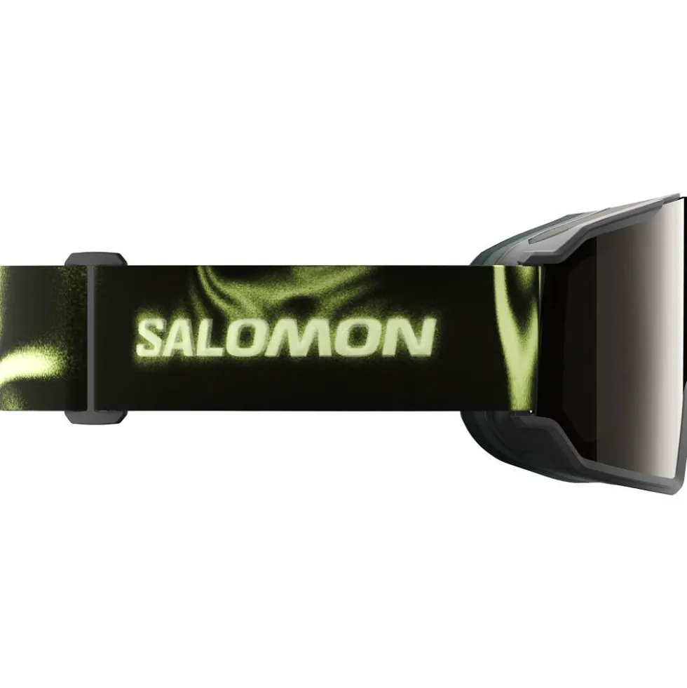 Maschera Salomon S/View 3 Black Yellow Multilayer Black