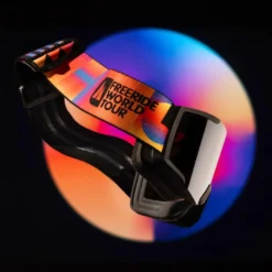 Maschera Scott Shield Freeride World Tour Black Orange Amp Solar Black Chrome