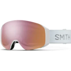 Maschera Smith 4D Mag S White Chunky Knit Chromapop Everyday Rose Gold Mirror + Chromapop Storm Rose Flash