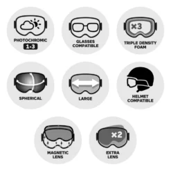 Maschera Smith I/O Mag XL Ultraviolet Peaking Chromapop Pro Photochromic Red Mirror + Chromapop Storm Amber