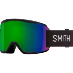 Maschera Smith Squad Black Chromapop Green Mirror + Yellow