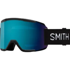 Maschera Smith Squad Black Chromapop Sun Blue Mirror + Yellow