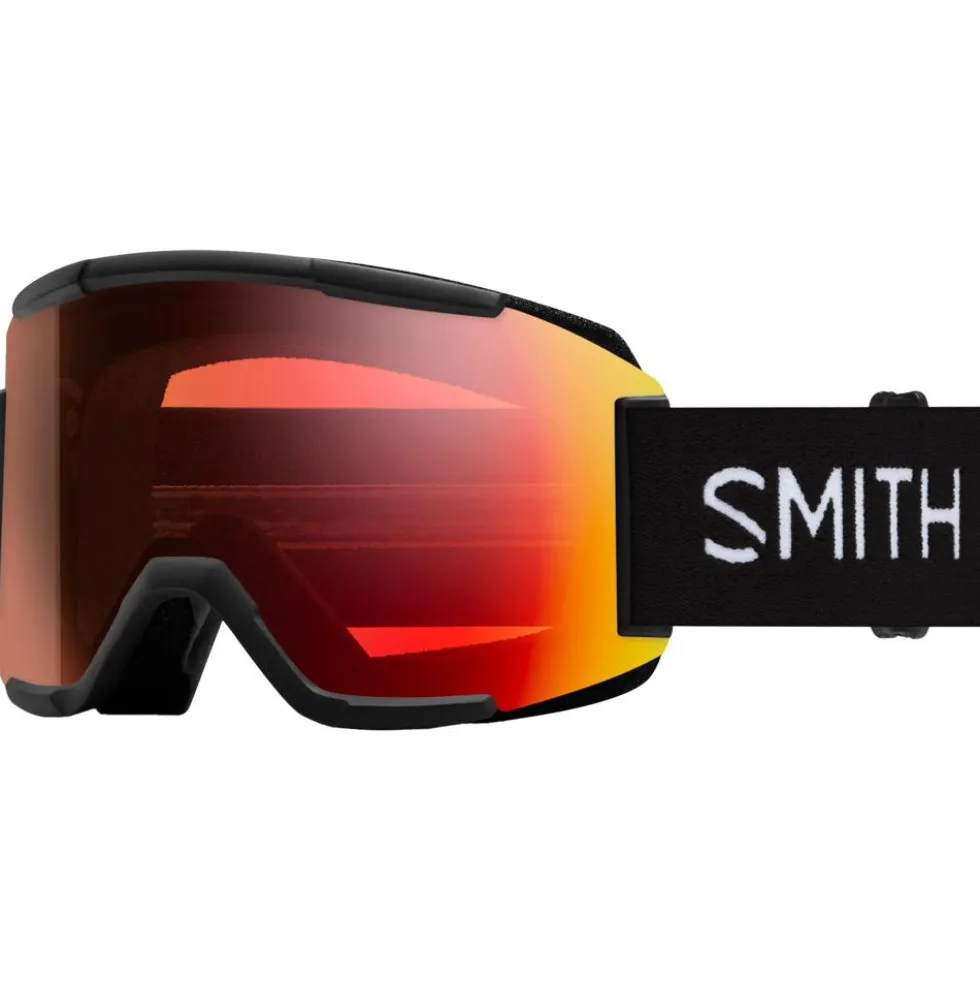 Maschera Smith Squad Black Chromapop Pro Photochromic Red Mirror