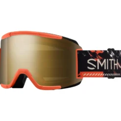 Maschera Smith Squad Cinder Chop Up Chromapop Sun Black Gold Mirror + Clear