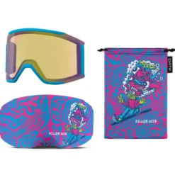 Maschera Smith Squad Mag Killer Acid Artist Series Chromapop Everyday Blue Mirror + Chromapop Storm Yellow Flash