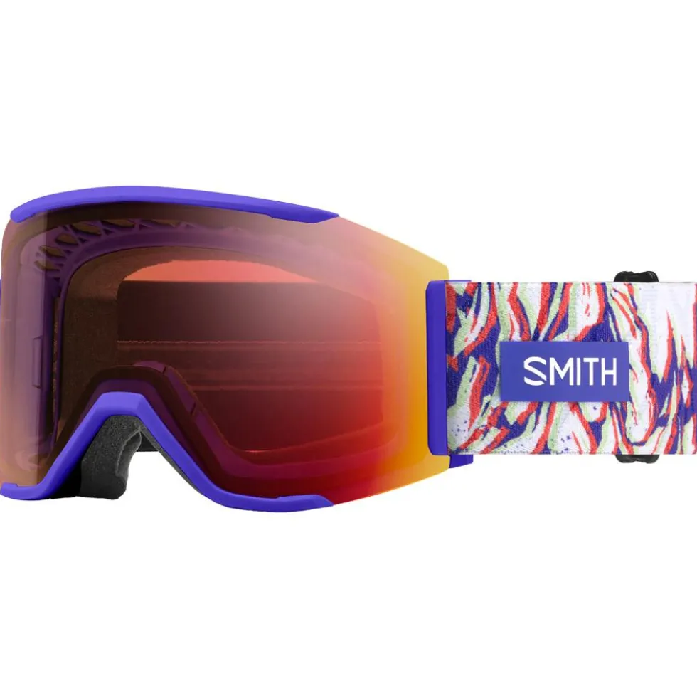 Maschera Smith Squad Mag Ultraviolet Peaking Chromapop Pro Photochromic Red Mirror + Chromapop Storm Amber