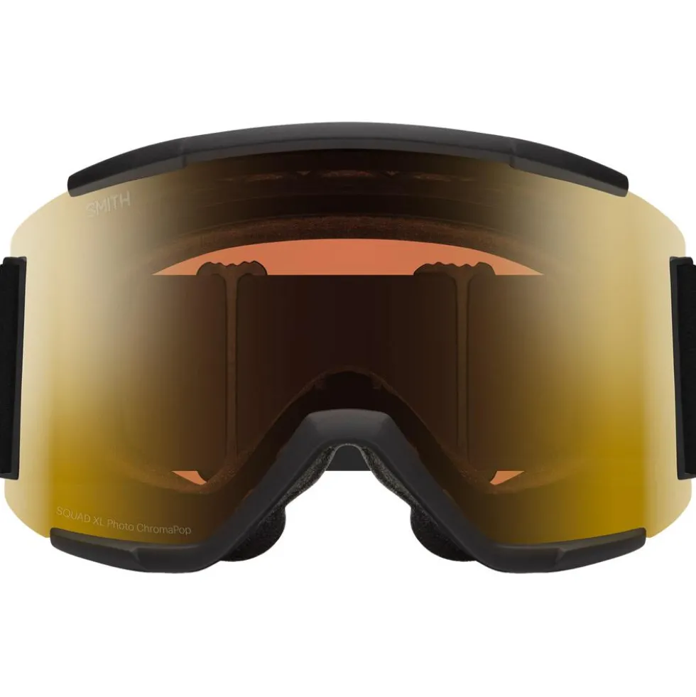 Maschera Smith Squad XL Black Chromapop Pro Photochromic Red Mirror