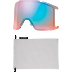 Maschera Smith Squad XL Chalk Chromapop Sun Black + Chromapop Storm Blue Sensor Mirror