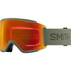 Maschera Smith Squad XL Fatigue Green Chromapop Everyday Red Mirror + Chromapop Storm Yellow Flash