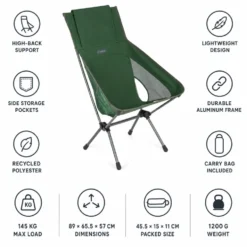 Mobili di campeggio Helinox Chair One Highback Forest Green Steel Gray