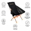 Mobili di campeggio Summit Folding Chair XL Black