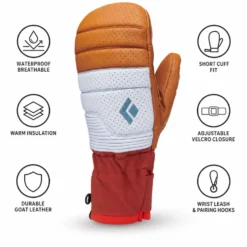 Moffole Black Diamond Women's Progression Mitts Henna Belay Blue