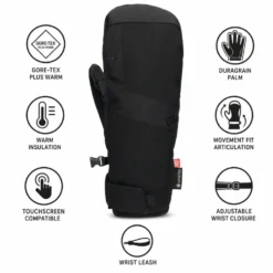 Moffole 686 Gore-tex Linear Under Cuff Mitt Black