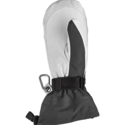 Moffole Hestra Army Leather Heli Ski Female Mitt Grey Offwhite