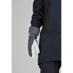 Moffole Hestra Army Leather Heli Ski Female Mitt Grey Offwhite