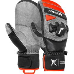Moffole Reusch Worldcup Warrior Team Mitten Black Silver Fluo Red