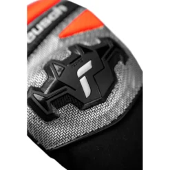 Moffole Reusch Worldcup Warrior Team Mitten Black Silver Fluo Red