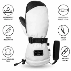 Moffole Reusch Yuna Down R-Tex® Xt Mitten White Black