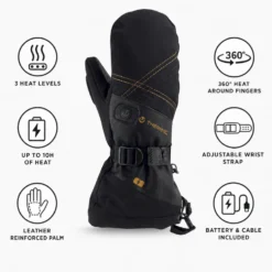 Moffole Therm-Ic Ultra Heat Boost Mitt Women Black