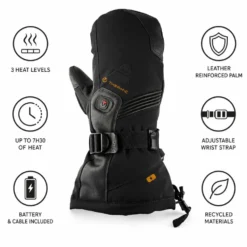 Moffole Therm-Ic Ultra Heat Boost Mitt Black
