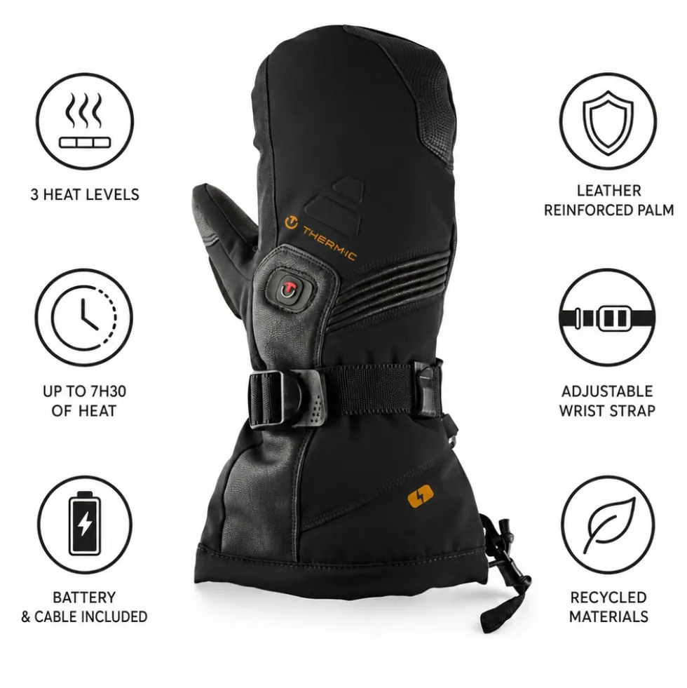 Moffole Therm-Ic Ultra Heat Boost Mitt Black
