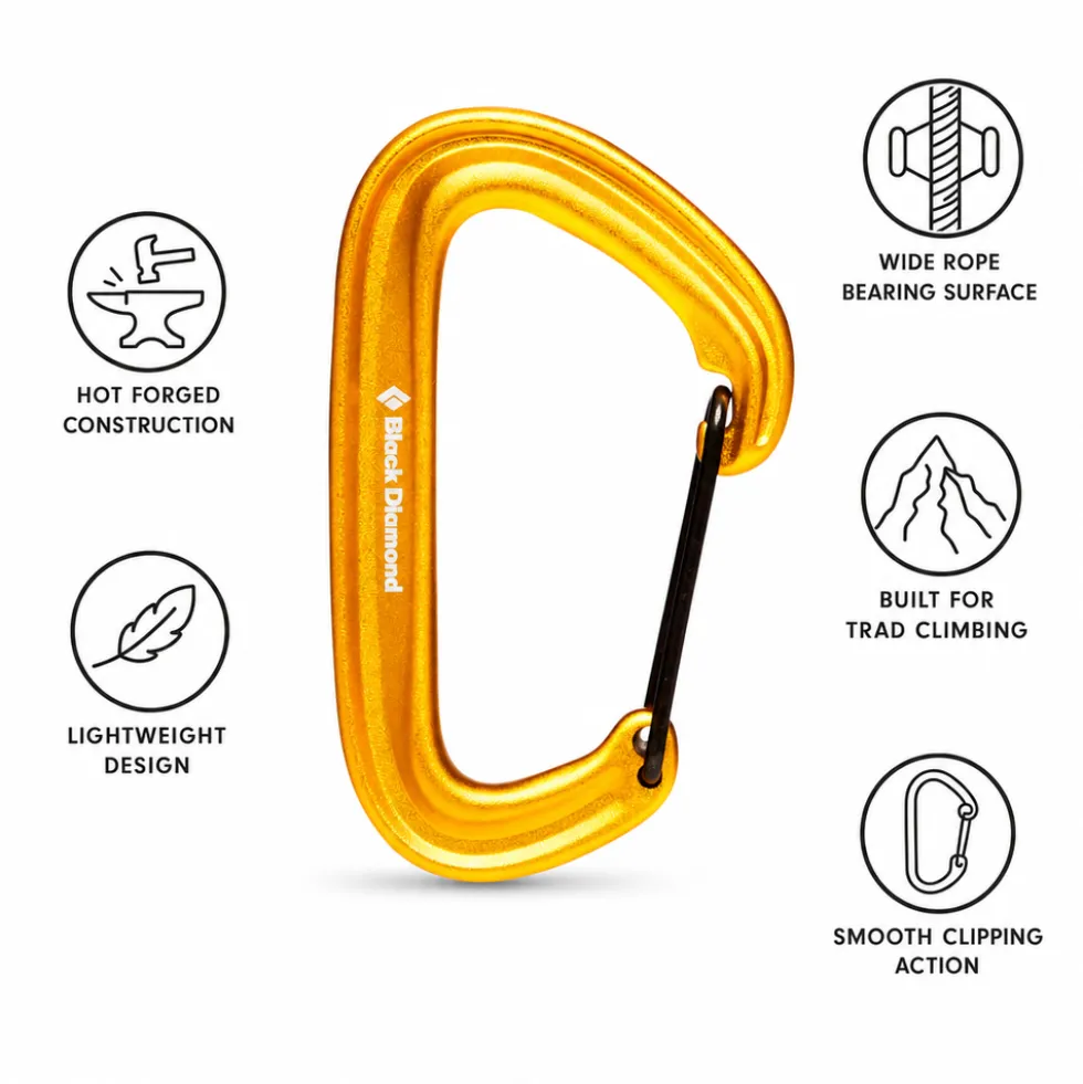 Moschettoni Black Diamond Litewire Yellow