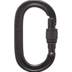 Moschettoni Black Diamond Oval Keylock Screwgate Black 2