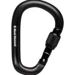 Moschettoni Black Diamond Pearlock Screwgate Black