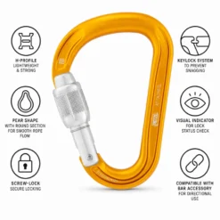 Moschettoni Petzl Attache Screw Lock Jaune