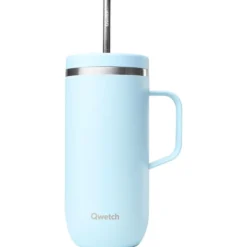 Mug Qwetch Cold Cup 600 ml + Anse Pastel Bleu