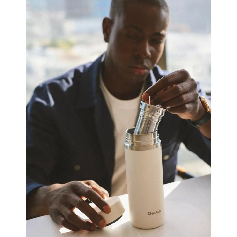 Mug Qwetch Théière Isotherme 400 ml Matt Sable