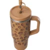 Mug Qwetch Travel Cup 900 ml Leopard Camel