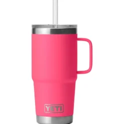 Mug Yeti Rambler 25 Oz (739 ml) Straw Mug Tropical Pink