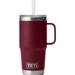 Mug Yeti Rambler 25 Oz (739 ml) Straw Mug Vine Red