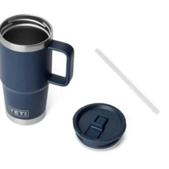 Mug Yeti Rambler 20 Oz (591 ml) Travel Straw Mug Navy