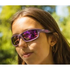 Occhiali da sole AZR Fly Mat Fuschia Gris Miroir