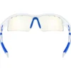 Occhiali da sole AZR Huez Blanche Vernie Bleue Photochromique Bleue