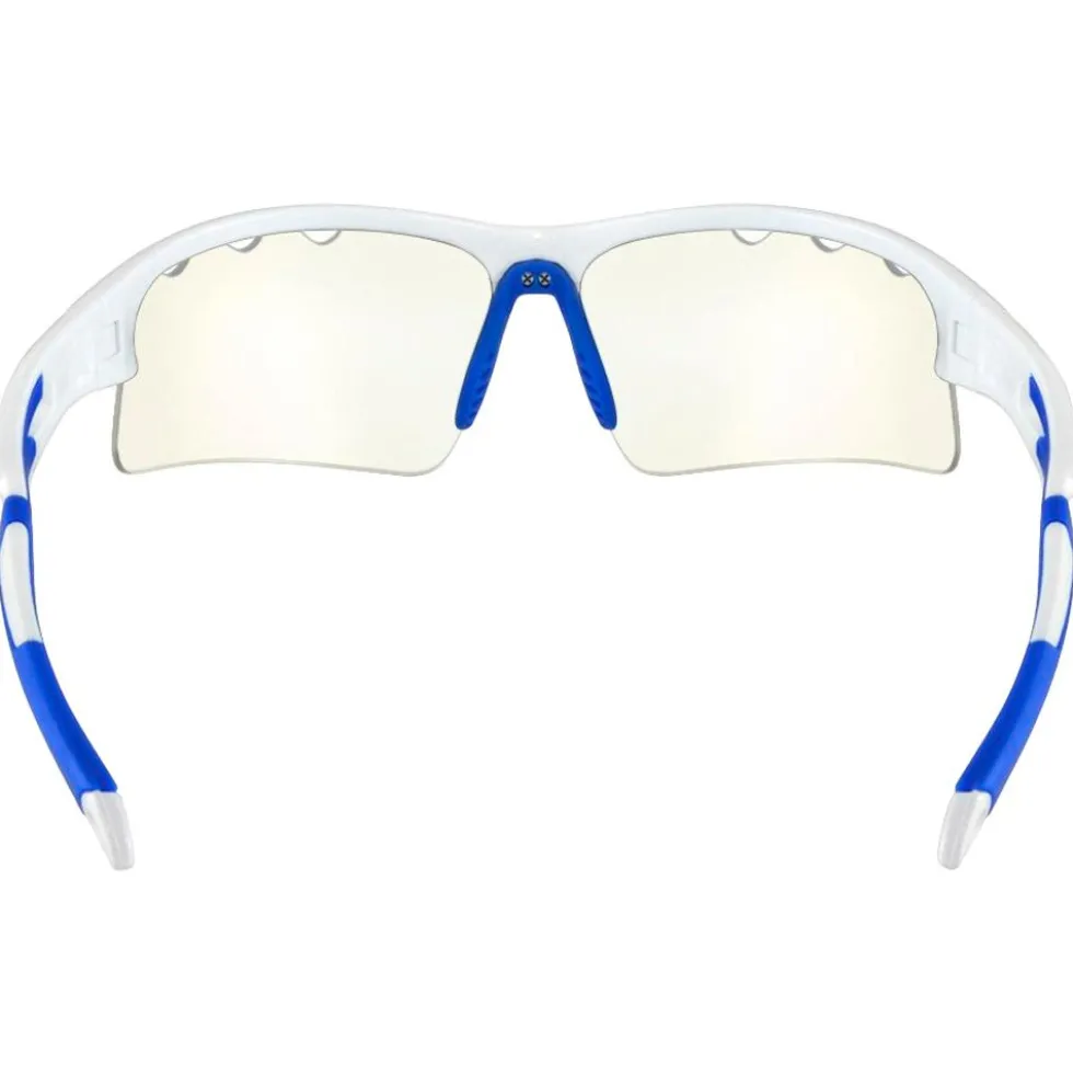 Occhiali da sole AZR Huez Blanche Vernie Bleue Photochromique Bleue