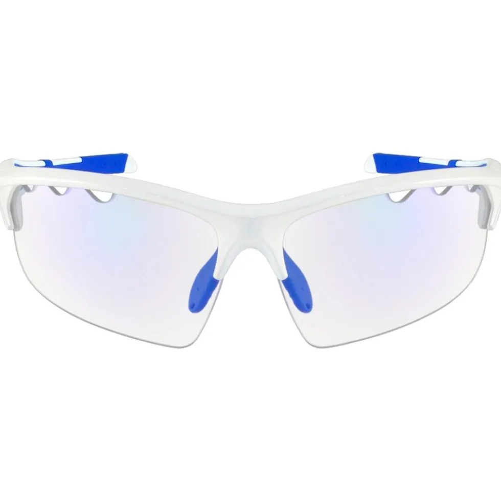 Occhiali da sole AZR Huez Blanche Vernie Bleue Photochromique Bleue