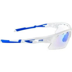 Occhiali da sole AZR Huez Blanche Vernie Bleue Photochromique Bleue