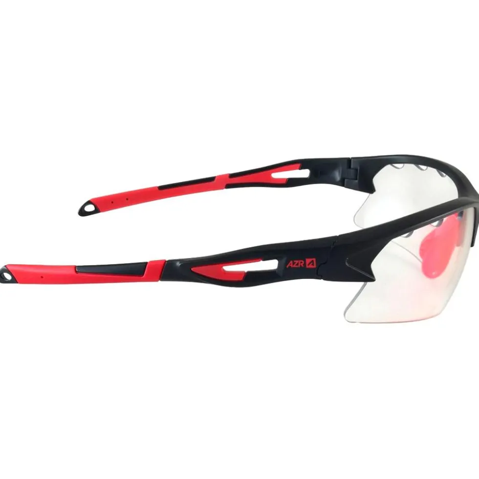 Occhiali da sole AZR Huez Noire Mat Rouge Photochromique Irisé Rouge