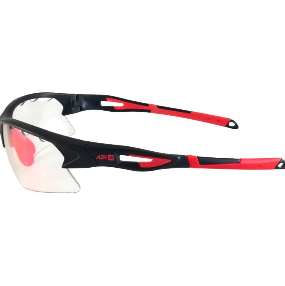 Occhiali da sole AZR Huez Noire Mat Rouge Photochromique Irisé Rouge