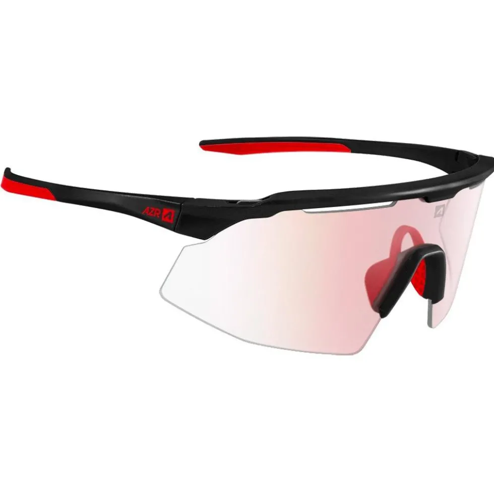 Occhiali da sole AZR Iseran Noire Mate Rouge Photochromique Irisé Rouge