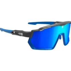 Occhiali da sole AZR Pro Race Rx Noire Mate Bleue Photochromique Irisé Bleu